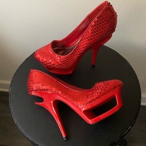Brand new red shoes